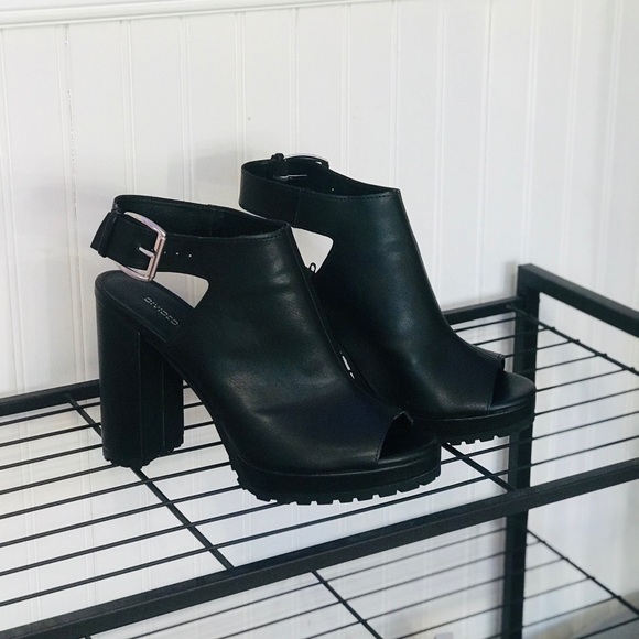 H&M Divided Open Toe Leather Booties - Picture 2 of 5